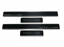 Накладки на пороги нержавеющая сталь под карбон 4шт. для Chery Tiggo 8 Pro Max