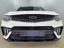 Комплект сеток black верх с камерой и низ с датчиками для Geely Tugella I Рест