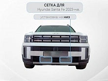 Защитная сетка радиатора низ 2 части для Hyundai Santa Fe V (MX5)