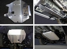 Защиты комплект (картер и КПП, топливопровод, бак) для Mitsubishi Outlander III Рестайлинг 3