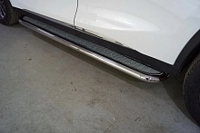 Пороги с площадкой (нерж. лист) 60,3 мм для EXEED TXL I Рестайлинг 1