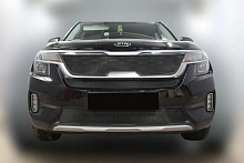 Комплект сеток black верх с ДХО, низ, центр для Kia Seltos I
