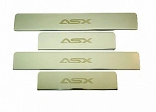 Накладки на пороги из нержавеющей стали 4шт. для Mitsubishi ASX I Рестайлинг