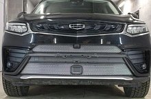 Комплект сеток chrome верх с камерой и низ с датчиками для Geely Tugella I