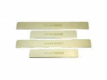 Накладки на пороги из нержавеющей стали 4шт. для LADA (ВАЗ) XRAY I