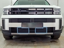 Зимняя заглушка радиатора на стяжке низ 2 части для Hyundai Santa Fe V (MX5)