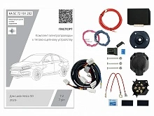 Комплект штатной электрики для фаркопа с блоком 7.2-7Pin для LADA (ВАЗ) Vesta I Рестайлинг