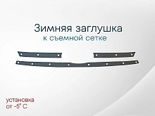 Зимняя заглушка радиатора к съемной сетке верх (3 части) для LADA (ВАЗ) Largus I Рестайлинг