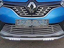 Решетка радиатора верх 16мм для Renault Kaptur I