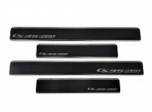 Накладки на пороги нержавеющая сталь под карбон 4шт. для Changan CS35PLUS I