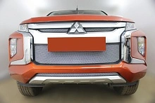 Комплект сеток chrome верх, низ, центр для Mitsubishi L200 V Рестайлинг