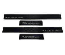 Накладки на пороги нержавеющая сталь под карбон 4шт. для Changan CS55PLUS I Рестайлинг