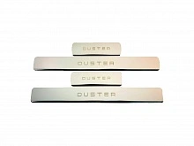 Накладки на пороги из нержавеющей стали 4шт. для Renault Duster I Рестайлинг