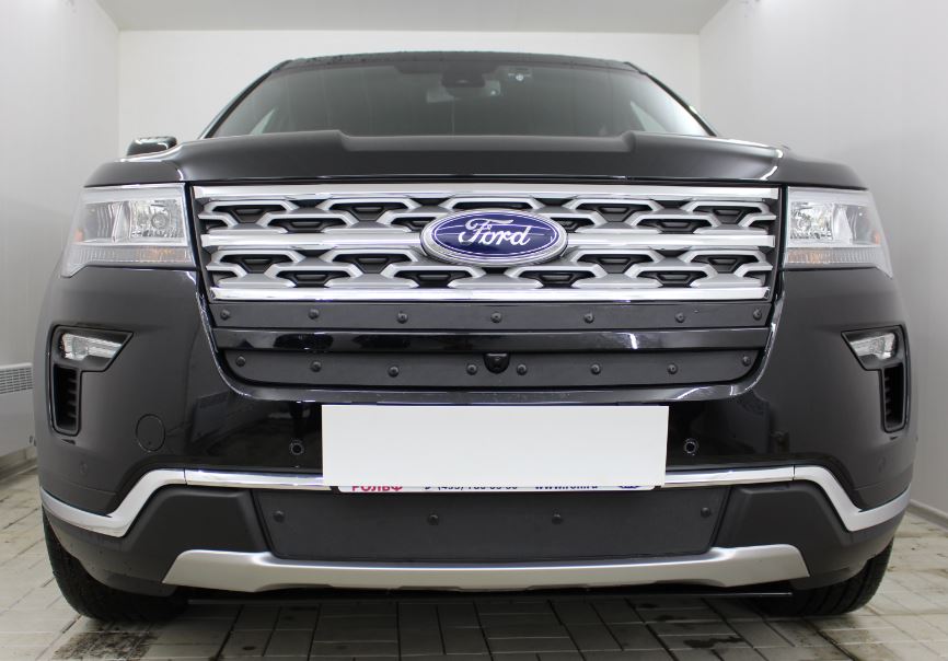 Зимняя заглушка радиатора к съемной сетке верх (2 части) для Ford Explorer V Рестайлинг 2