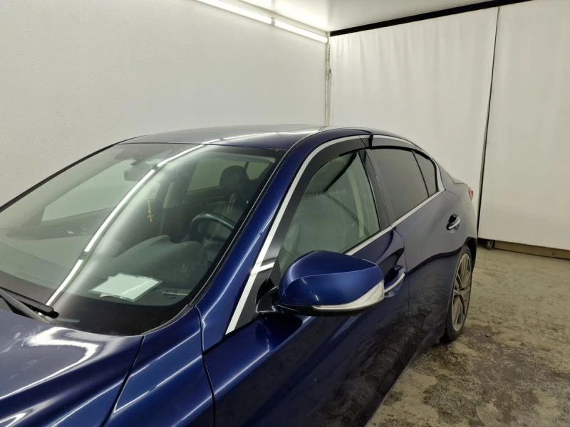 Дефлекторы окон 2D с хром накладками 4 шт. для Infiniti Q50 I Хром Стрелка 11 2D272-4C.S11