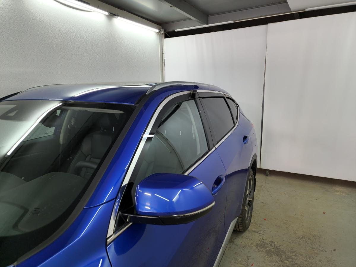 Дефлекторы окон с хром накладками 2D 6 шт для Haval F7 I