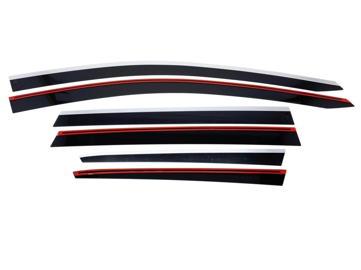 Дефлекторы окон 2D с хром накладками 6 шт. для Ford Kuga II Рестайлинг