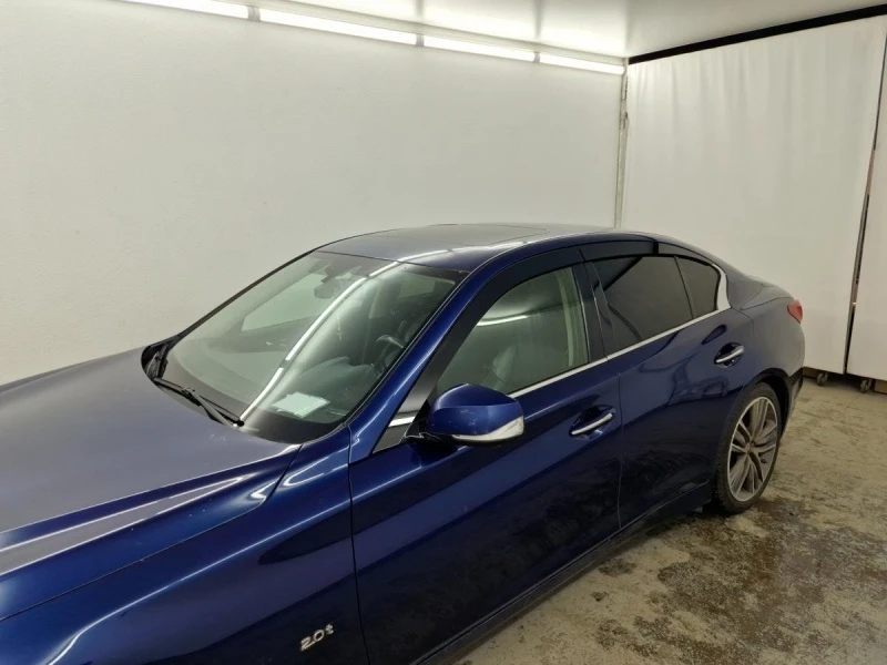 Дефлекторы окон 2D 4 шт. для Infiniti Q50 I Черный Стрелка 11 2D272-4.S11