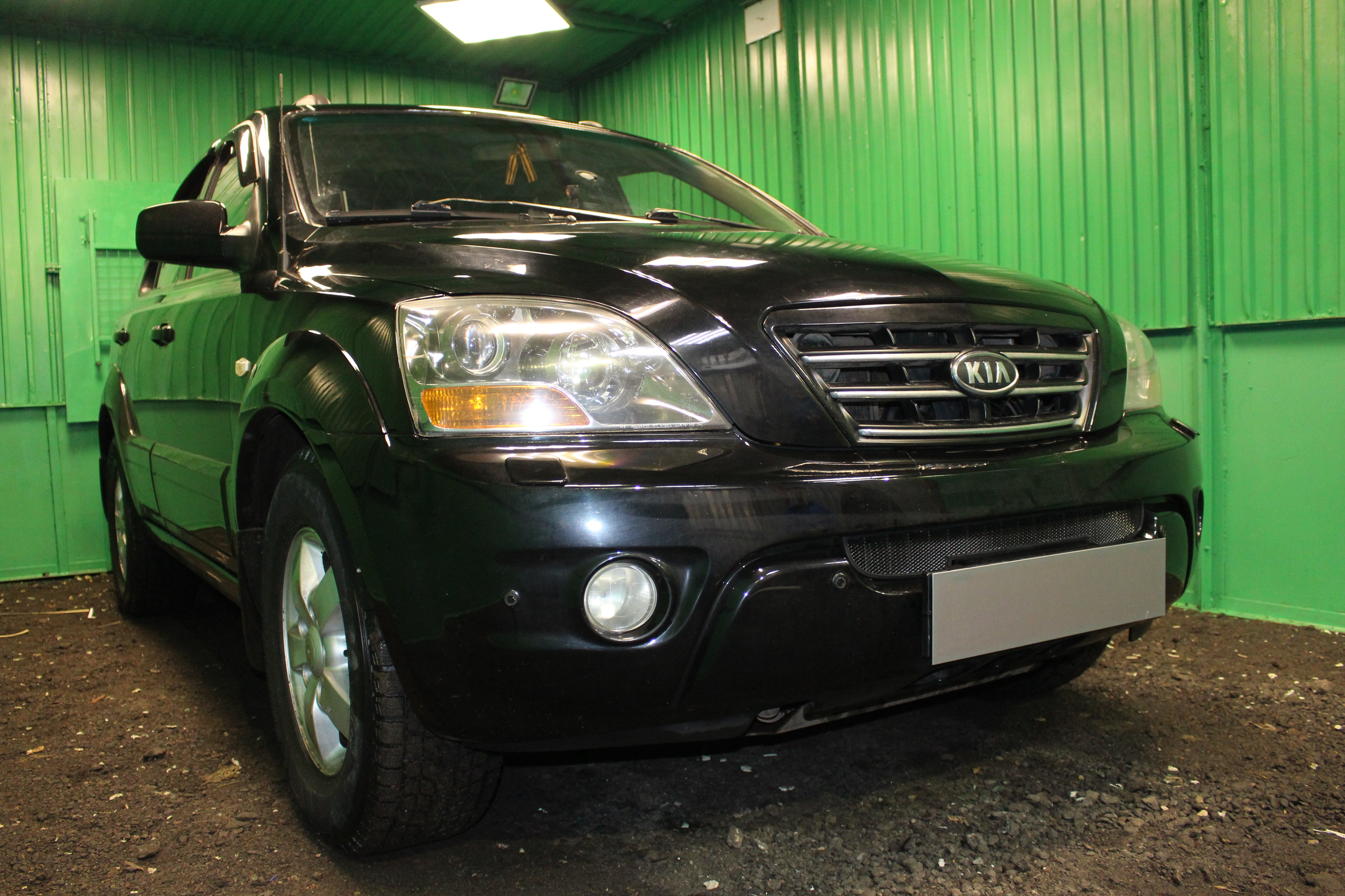 Защитная сетка радиатора низ для Kia Sorento I Рестайлинг