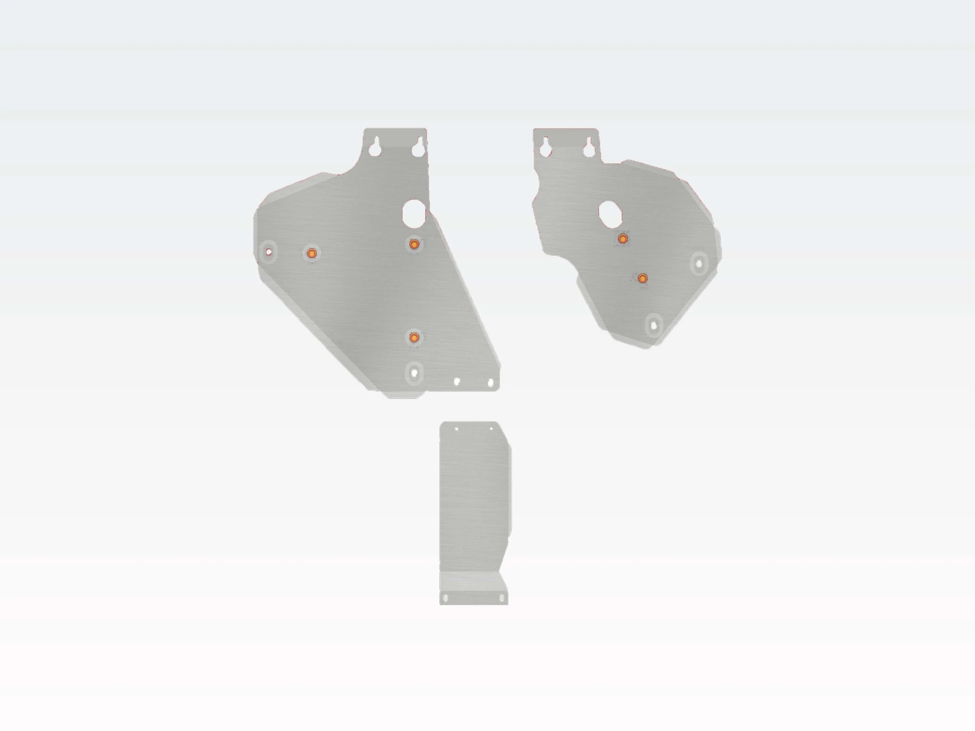 Защита топливного бака и редуктора заднего моста (3 части) для Audi Q7 II (4M) Рестайлинг