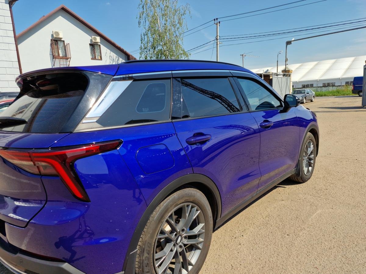 Дефлекторы окон с хром накладками 2D 6 шт для FAW Bestune T55