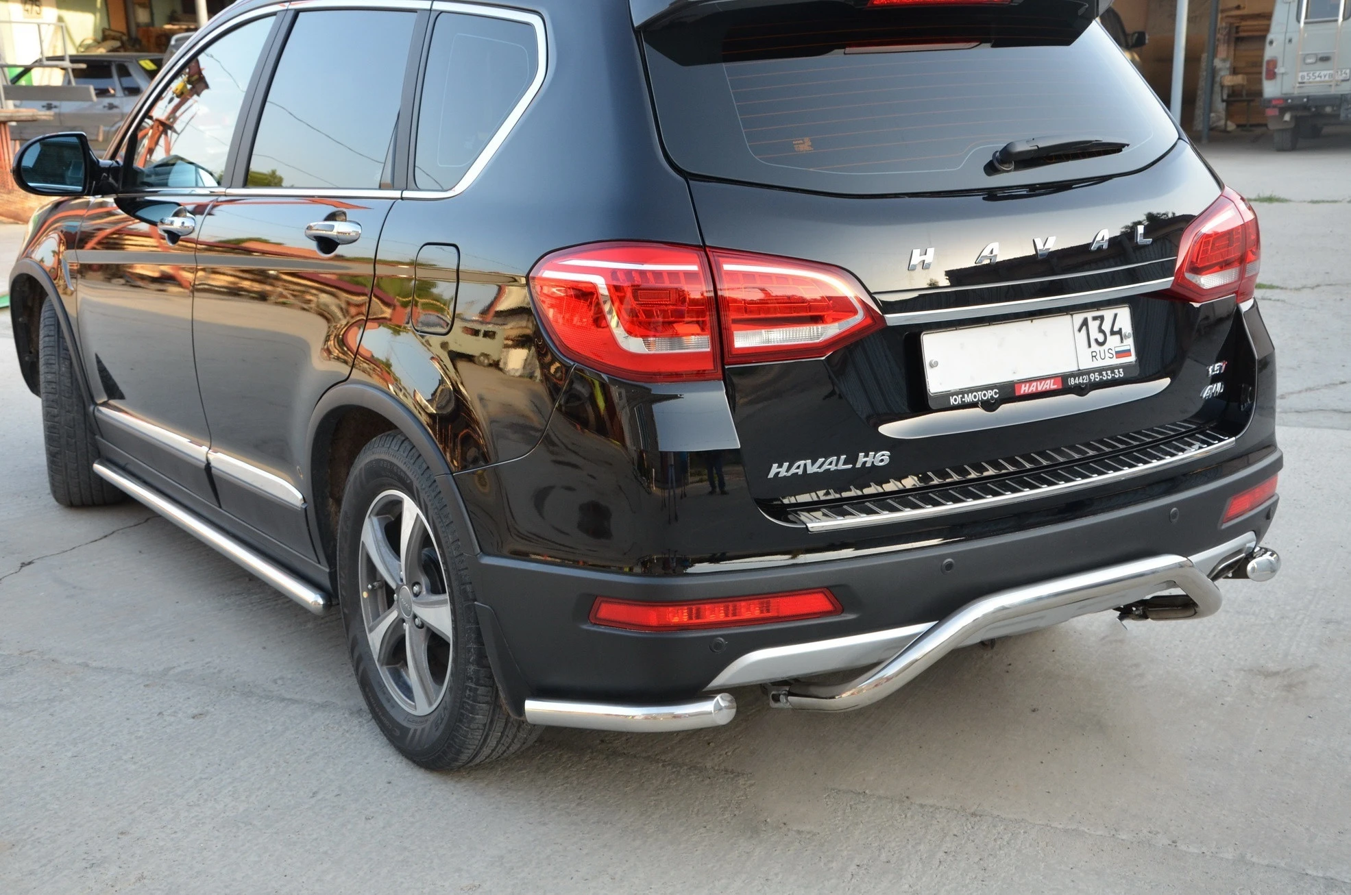 Защита заднего бампера скоба d53 мм для Haval H6  Юко GWH6.17.73