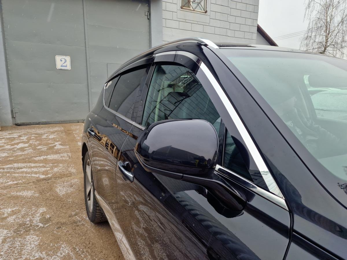 Дефлекторы окон 2D с хром накладками 6 шт. для Genesis GV80 I