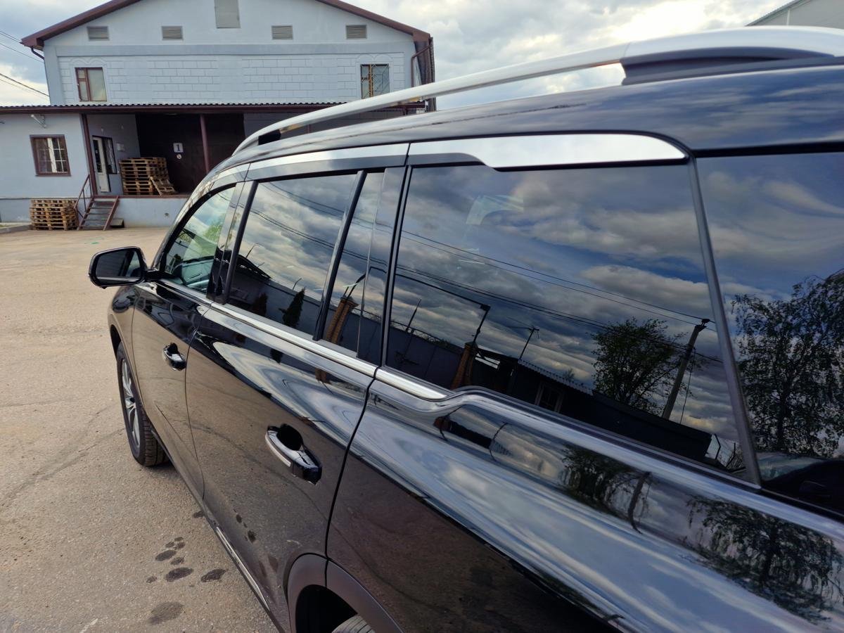 Дефлекторы окон с хром накладками 2D 6 шт для GAC GS8 I