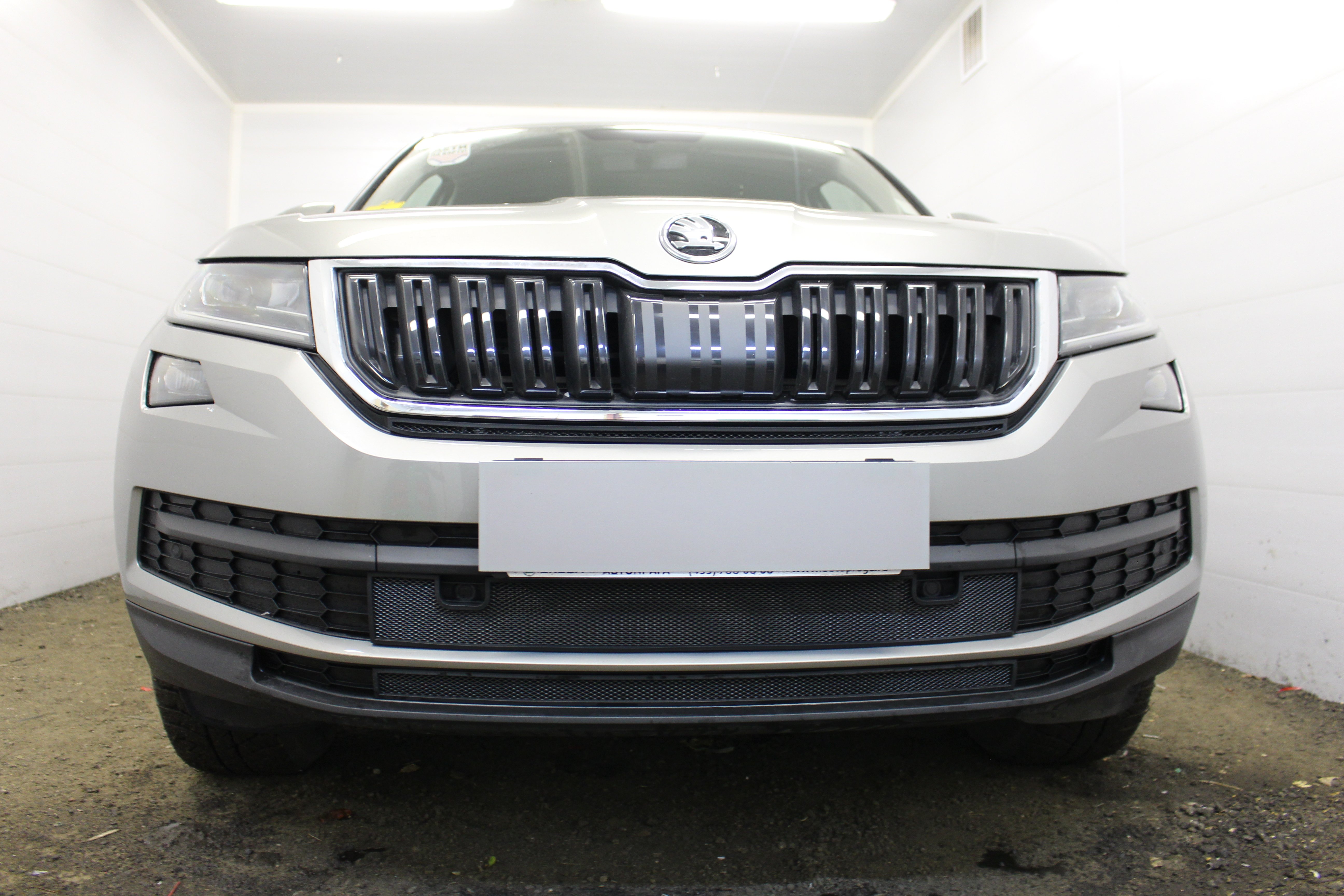 Защитная сетка радиатора верх для Skoda Kodiaq I