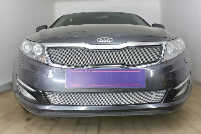 Комплект сеток chrome верх и низ для Kia Optima III Хром Стрелка 11 KOP10.top.chrome-KOP10.bot.chrome