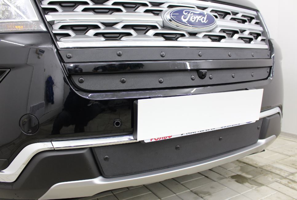 Зимняя заглушка радиатора к съемной сетке верх (2 части) для Ford Explorer V Рестайлинг 2