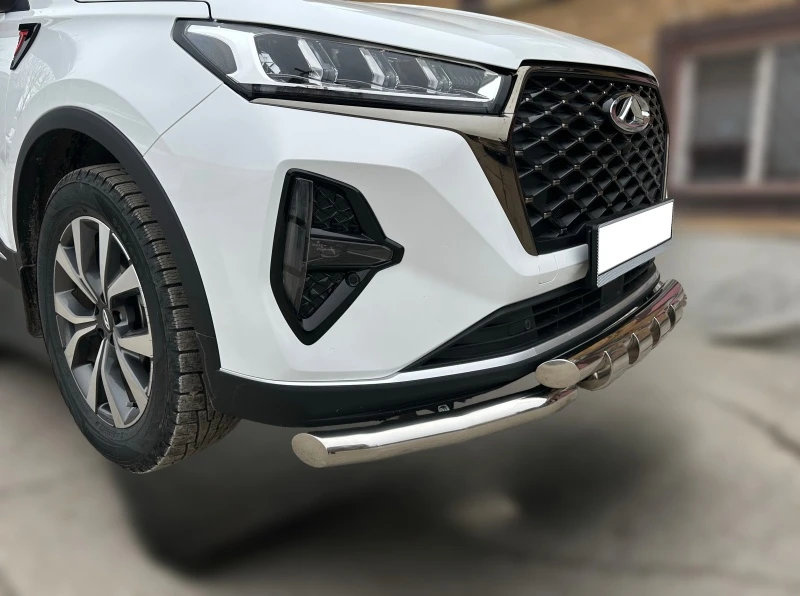 Защита переднего бампера G d60/60 мм для Chery Tiggo 7 Pro Max I Рестайлинг  Юко CTGPM.7.24.05