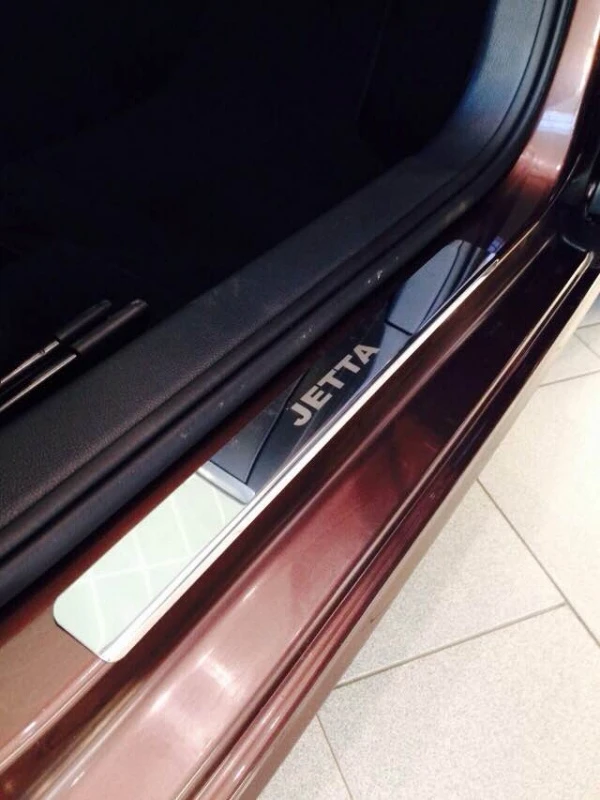 Накладки на пороги из нержавеющей стали 4шт. для Volkswagen Jetta VI Хром INOX INOX.VW.JET.2010.ST