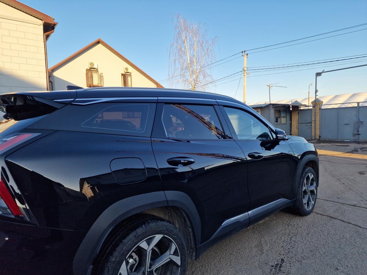 Дефлекторы окон с хром накладками 2D 8 шт для Geely Atlas II