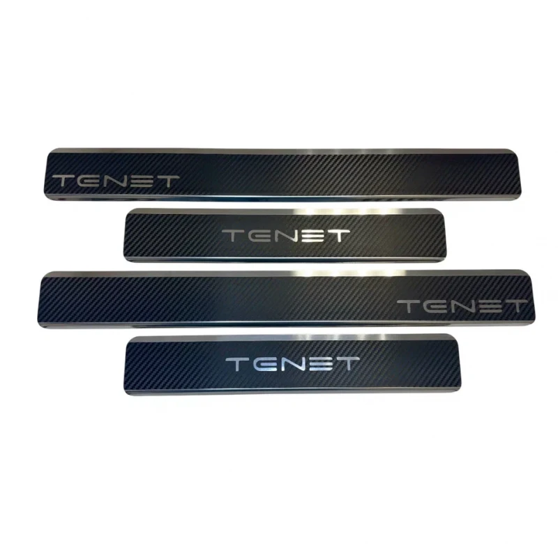 Накладки на пороги нержавеющая сталь под карбон 4шт. для TENET T8 Карбон INOX INOX.TENE.T8.2025.CARBON