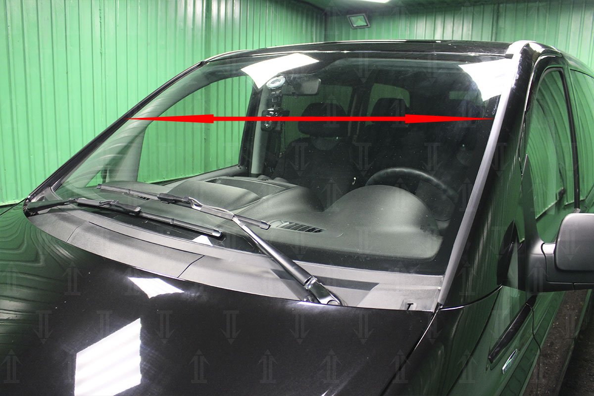 Дефлектор (водосток) лобового стекла для Mercedes-Benz Vito II (W639) Рестайлинг