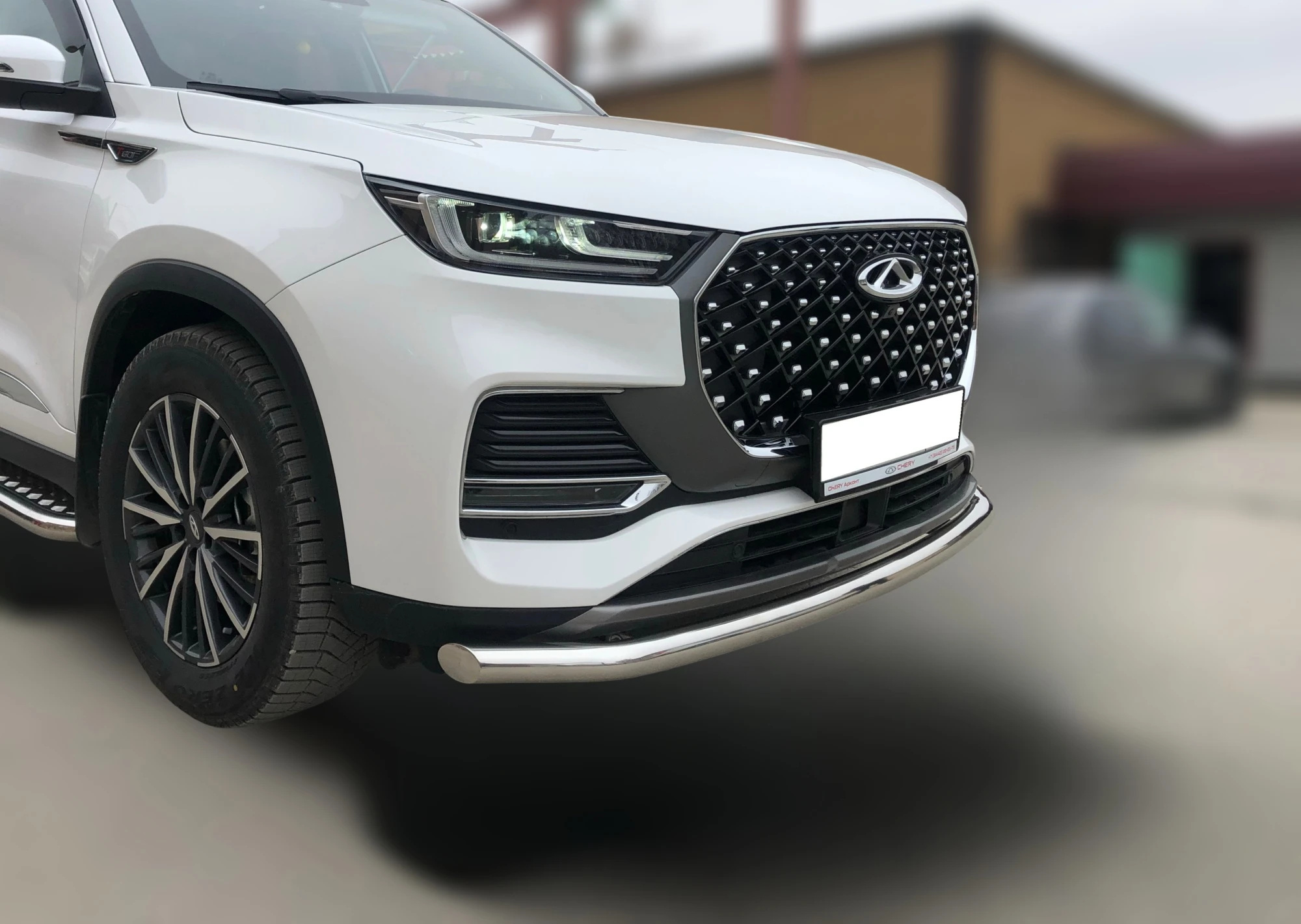 Защита переднего бампера d60 мм для Chery Tiggo 8 Pro Max  Юко CTGPM.8.22.01