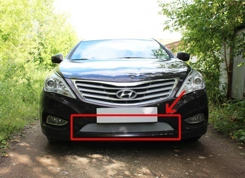 Защитная сетка радиатора для Hyundai Grandeur V Хром Стрелка 11 HGRAND.chrome