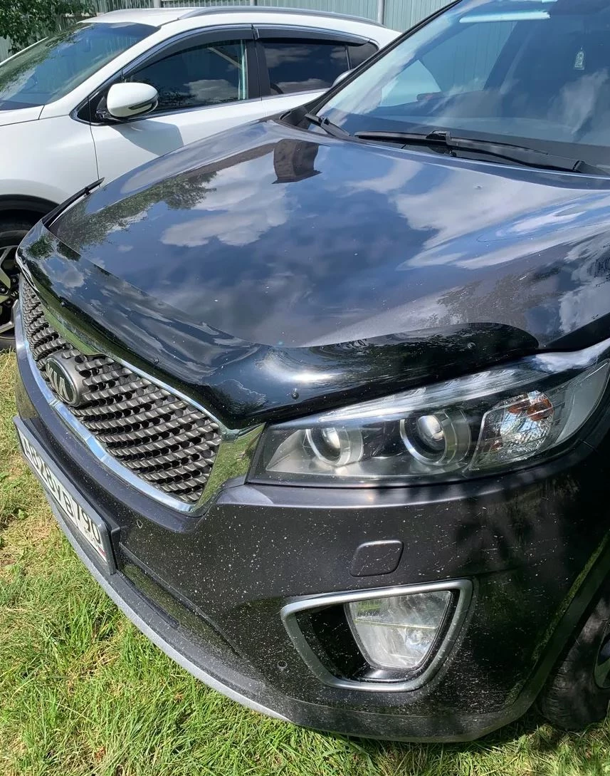 Дефлектор капота темный для Kia Sorento III Prime