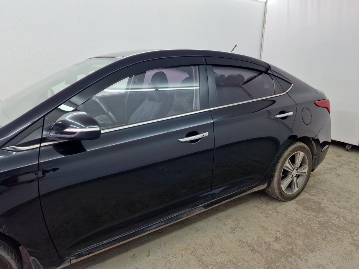 Дефлекторы окон 2D 8 шт. для Hyundai Solaris II Рестайлинг