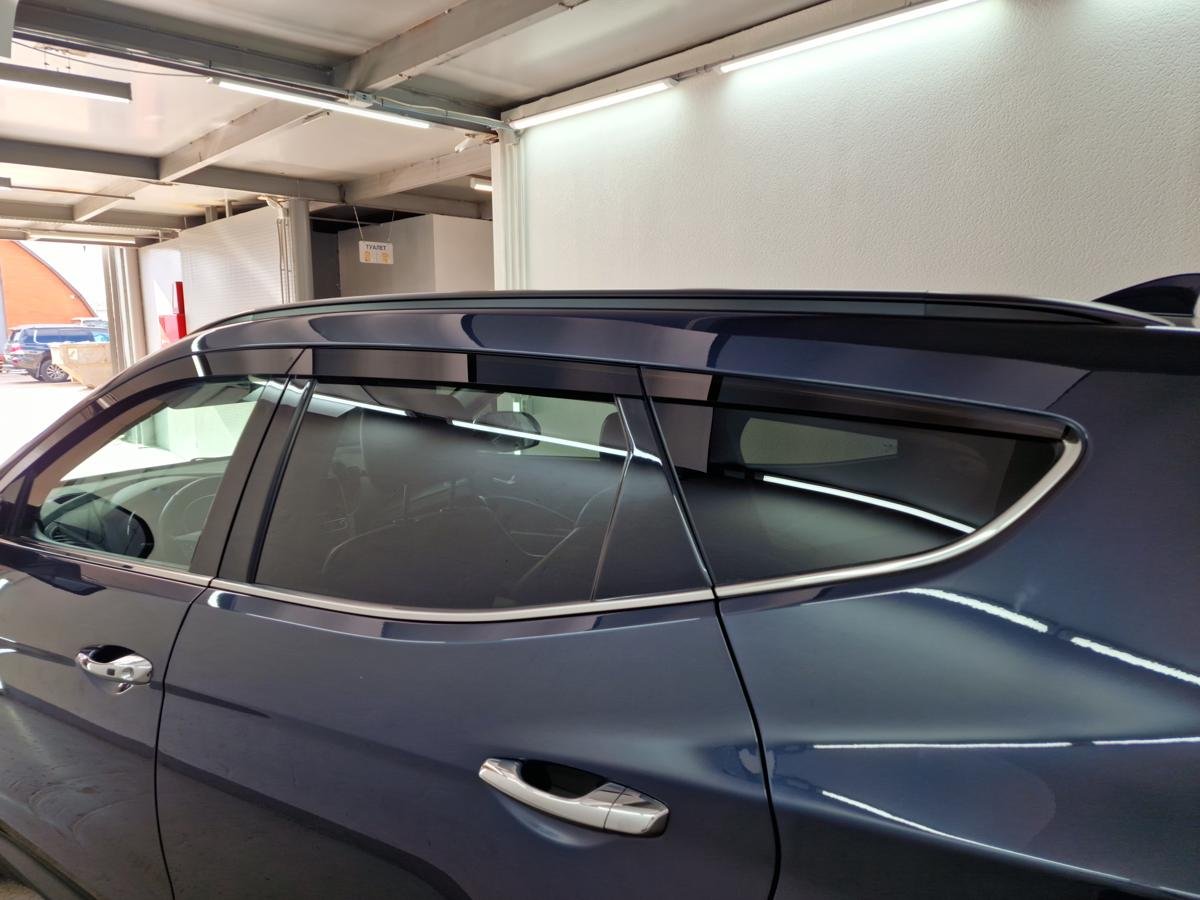 Дефлекторы окон 2D 6 шт для Hyundai Santa Fe III Рестайлинг