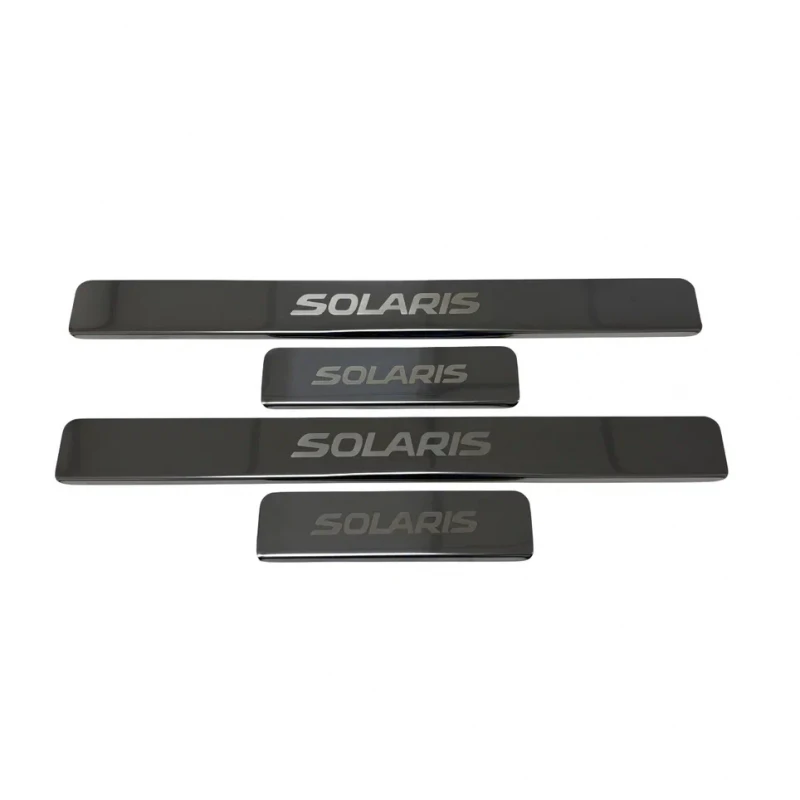 Накладки на пороги из нержавеющей стали 4шт. для Solaris HS I Хром INOX INOX.SOLARIS.HC.HS.2024.ST