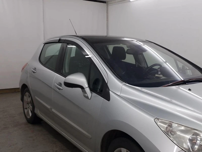 Дефлекторы окон 2D с хром накладками 4 шт. под наклоном для Peugeot 308 I Хром Стрелка 11 2D393-4C.S11