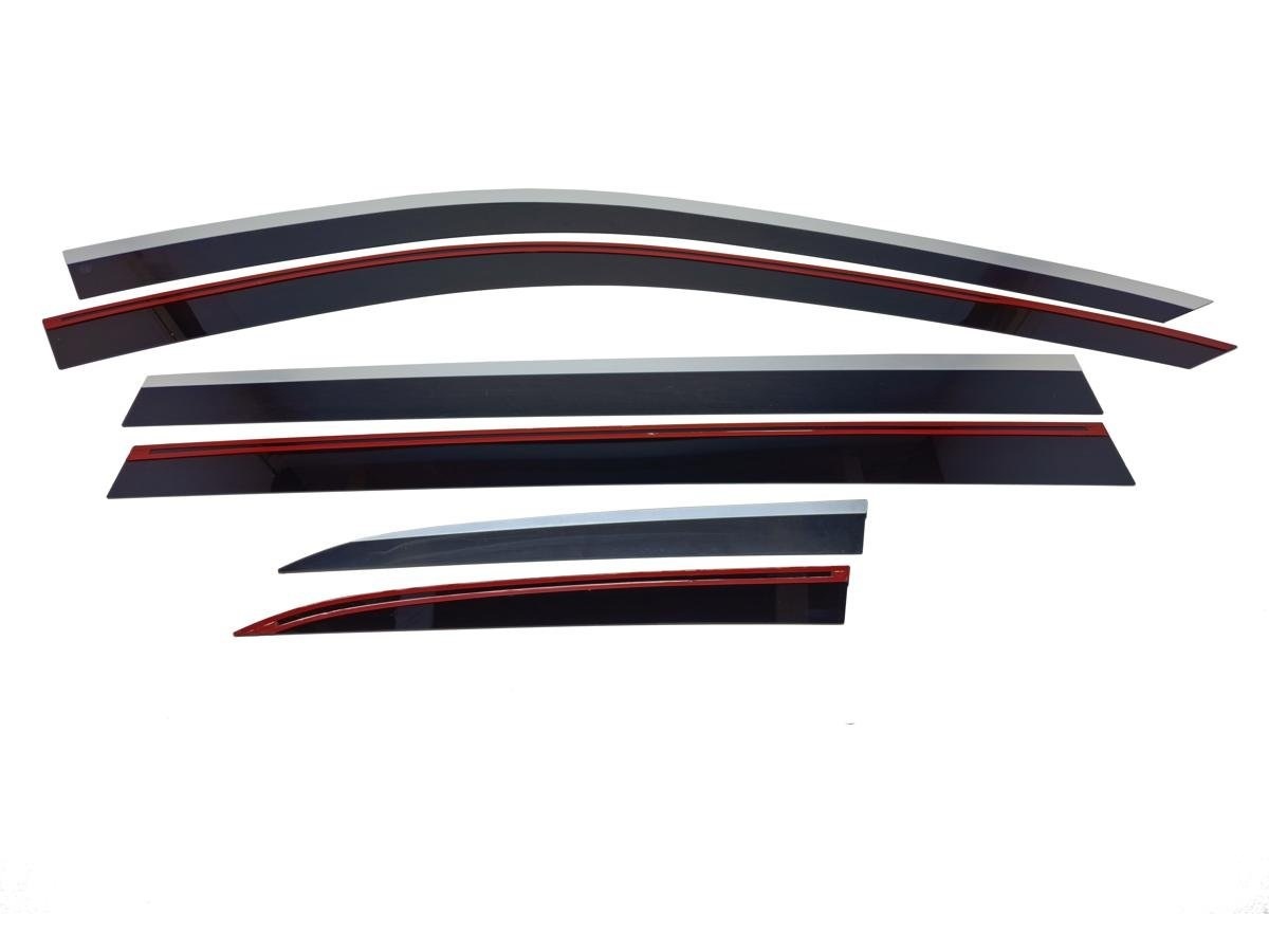 Дефлекторы окон 2D с хром накладками 6 шт. для LiXiang L9