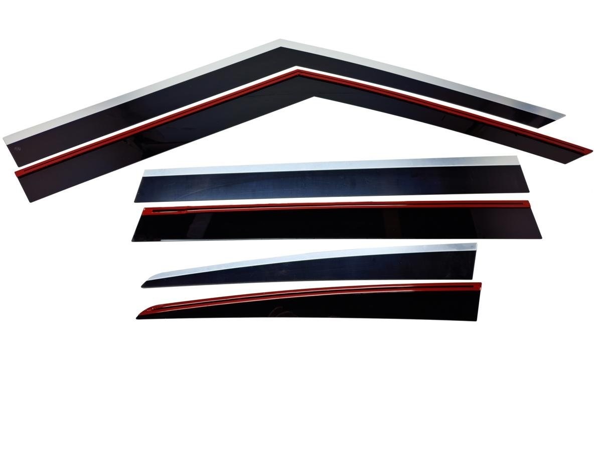 Дефлекторы окон 2D с хром накладками 6 шт. для Changan Deepal G318 I