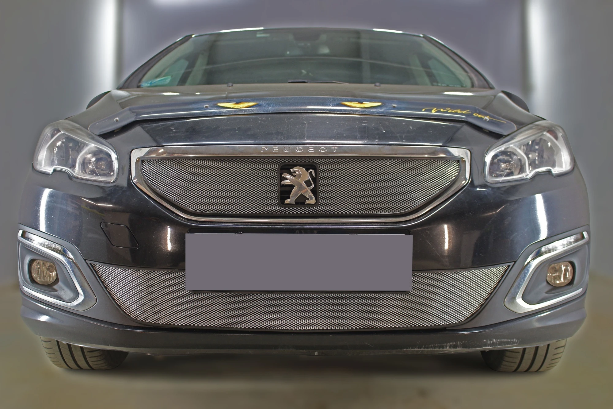 Комплект сеток chrome верх и низ для Peugeot 408 I Рестайлинг