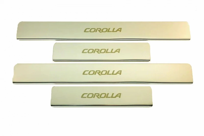 Накладки на пороги из нержавеющей стали 4шт. для Toyota Corolla XI (E160, E170, Е180)  INOX INOX.TOY.CORE170.2013.ST