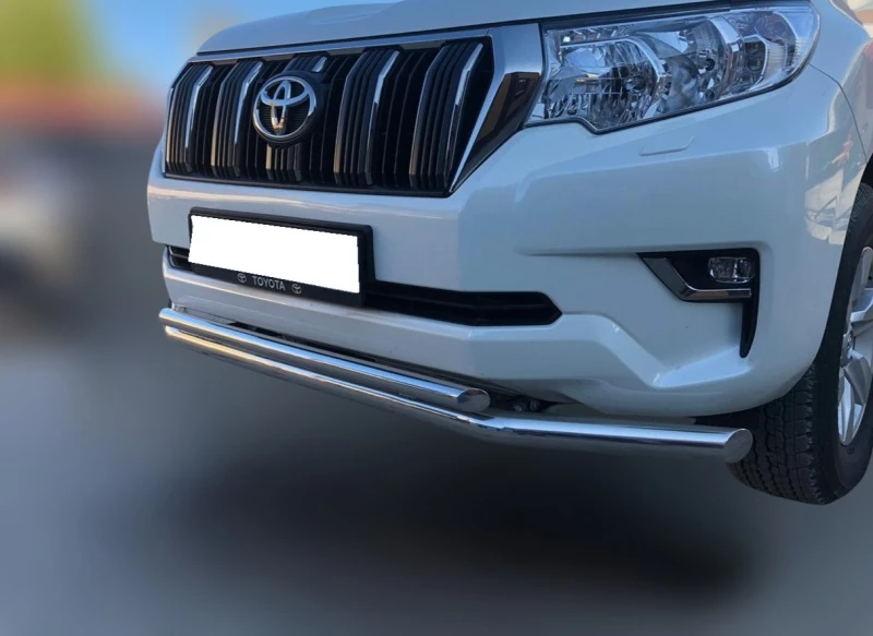 Защита переднего бампера двойная d60/42 мм для Toyota Land Cruiser Prado 150 Series Рестайлинг 2  Юко TLCP150.17.03-1