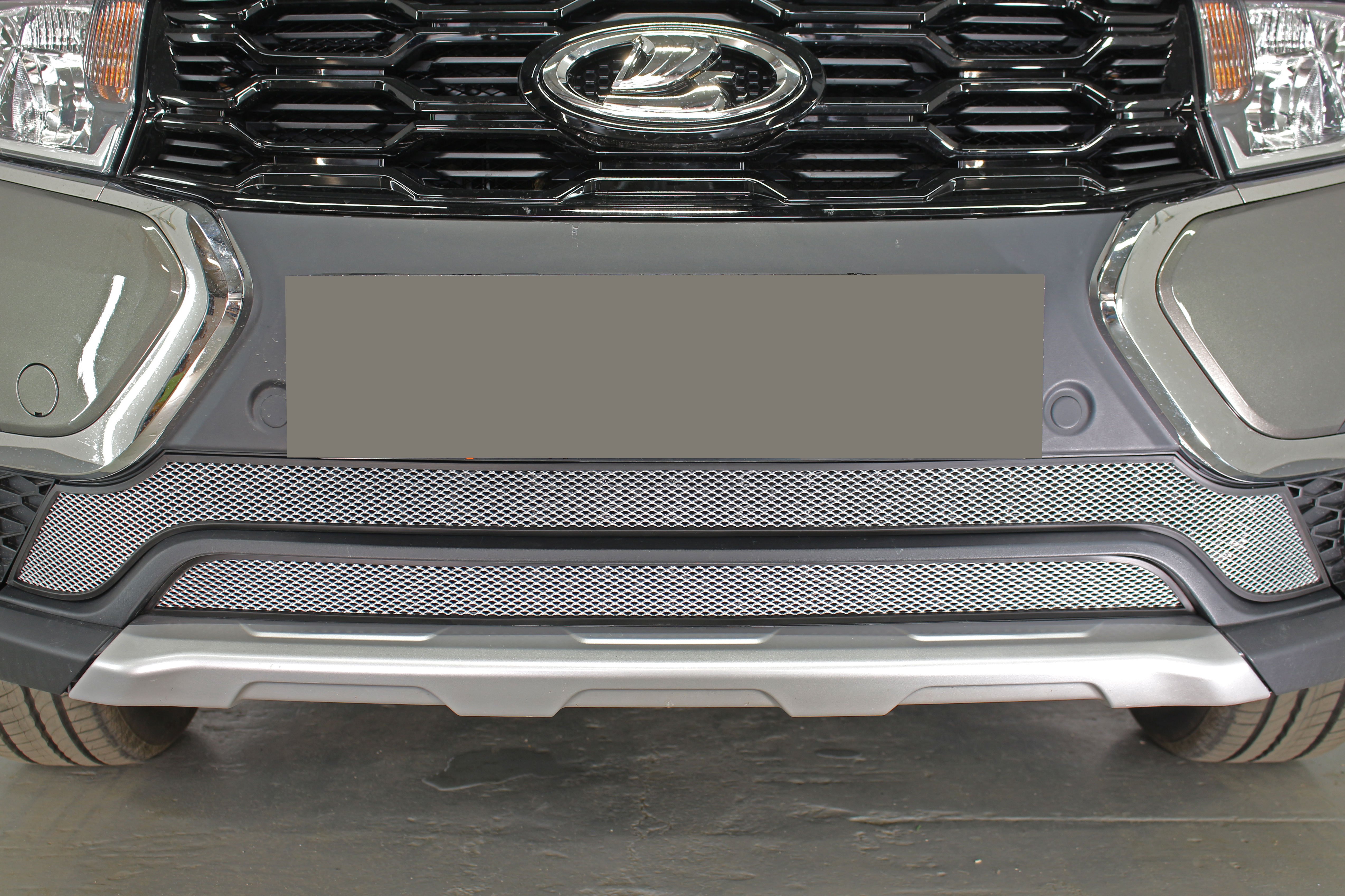 Защитная сетка радиатора низ 2 части для LADA (ВАЗ) Largus I Рестайлинг