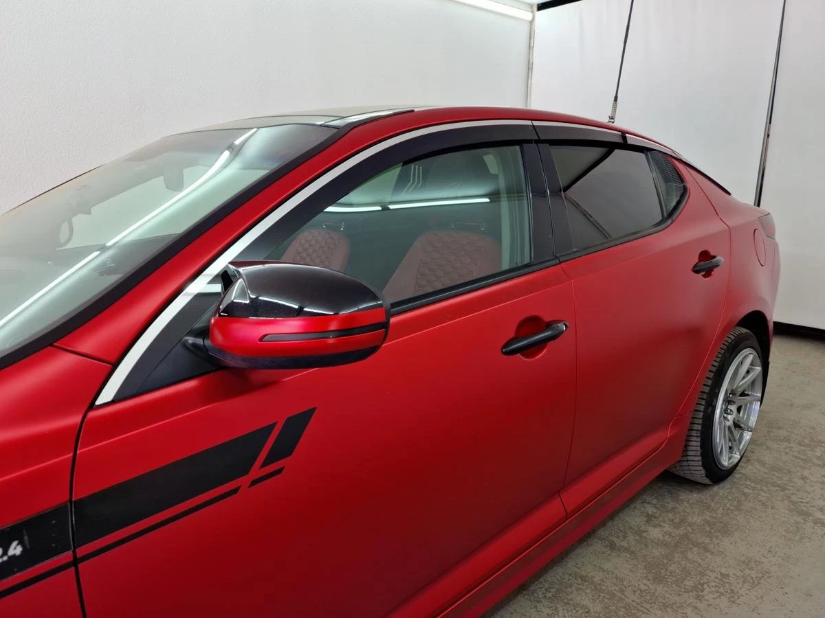 Дефлекторы окон 2D с хром накладками 6 шт. для Kia Optima III Рестайлинг